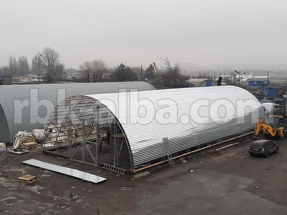 Construction of a hangar in the Kyiv region
