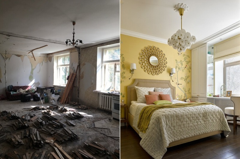 капитальный ремонт квартир до и после